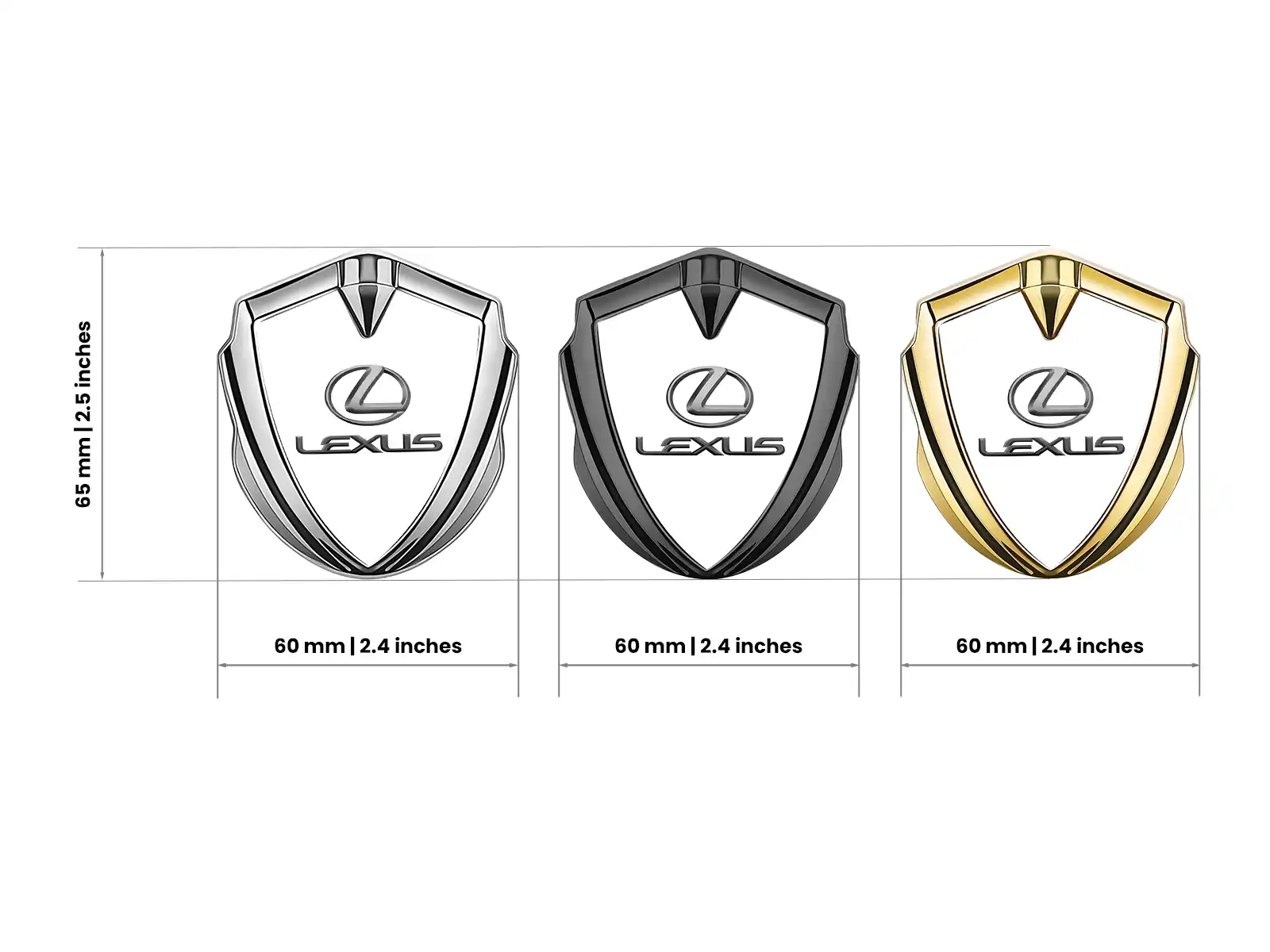 Lexus Silicone Emblema Badge Stile Pro Inox